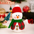 Christmas Decoration Item LED Snowman Figurine with Light Desktop Ornament