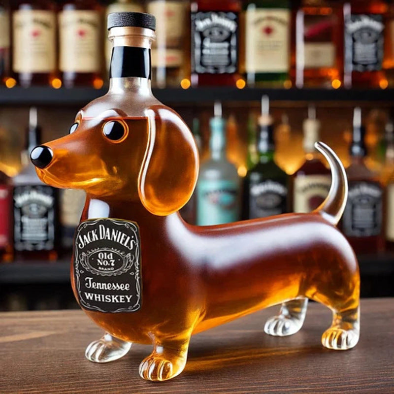 10oz Funny Middle Finger Animal Whisky Decanter Glass, Creative Duck, Turtle & Dog Bar Decor Bottle