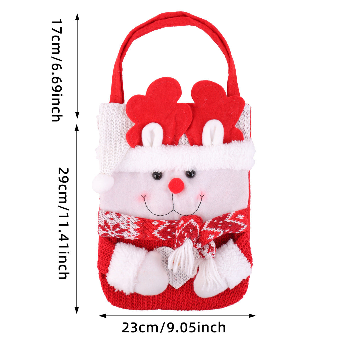Christmas Cute Style Deer & Snowman Gift Bag