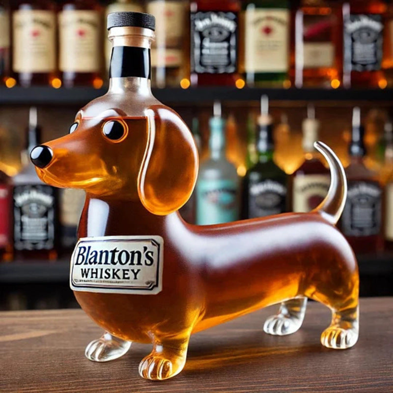 10oz Funny Middle Finger Animal Whisky Decanter Glass, Creative Duck, Turtle & Dog Bar Decor Bottle
