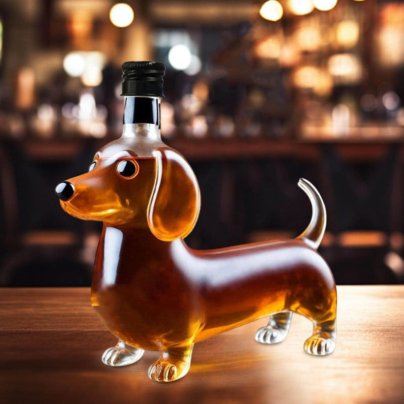 10oz Funny Middle Finger Animal Whisky Decanter Glass, Creative Duck, Turtle & Dog Bar Decor Bottle