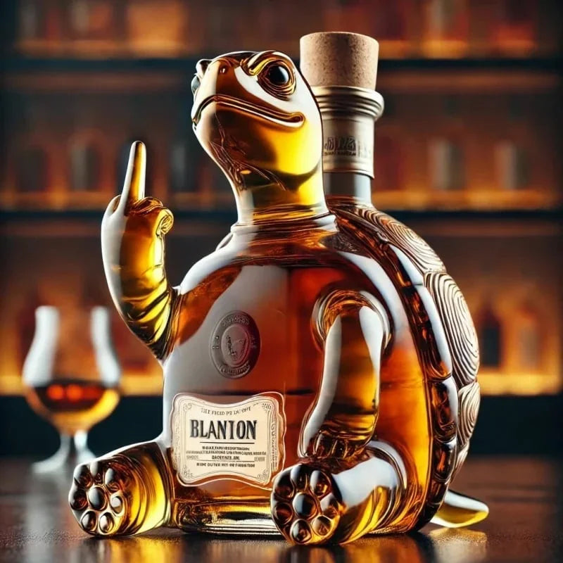 10oz Funny Middle Finger Animal Whisky Decanter Glass, Creative Duck, Turtle & Dog Bar Decor Bottle