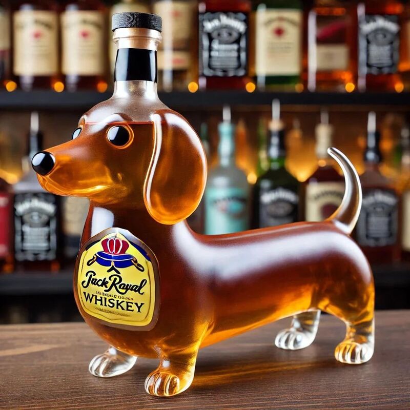 10oz Funny Middle Finger Animal Whisky Decanter Glass, Creative Duck, Turtle & Dog Bar Decor Bottle