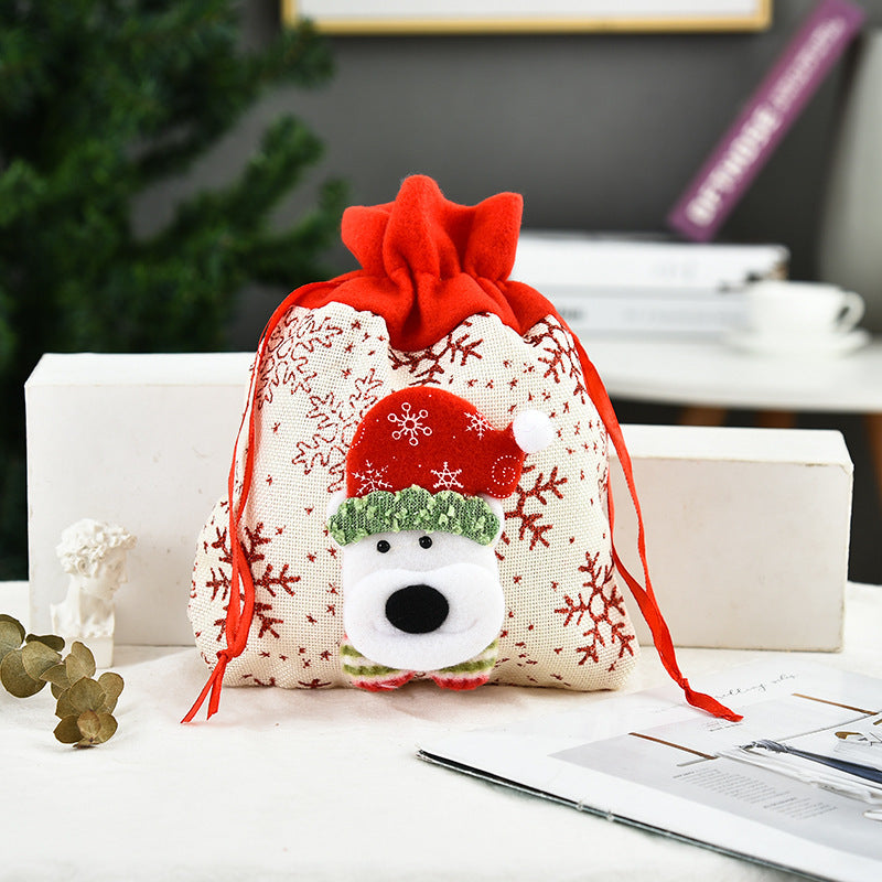 Christmas tote bag gift apple decoration 3D gift printed gift bag