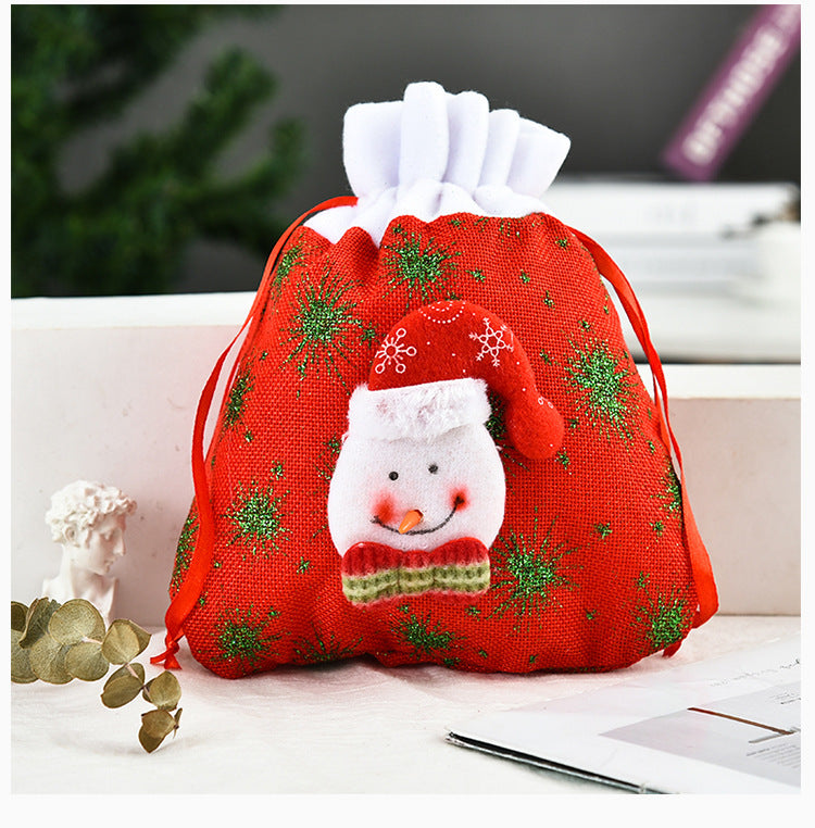 Christmas tote bag gift apple decoration 3D gift printed gift bag