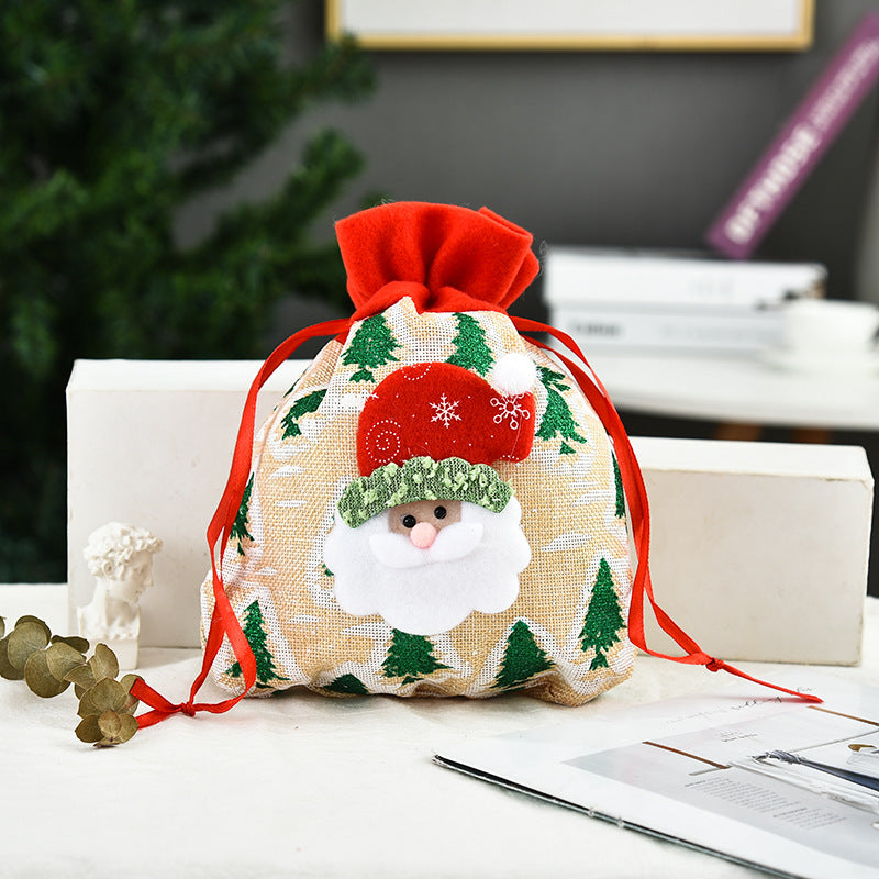 Christmas tote bag gift apple decoration 3D gift printed gift bag
