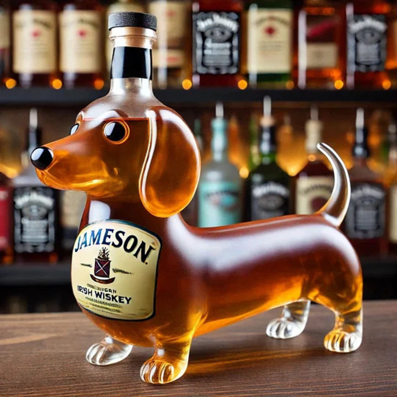 10oz Funny Middle Finger Animal Whisky Decanter Glass, Creative Duck, Turtle & Dog Bar Decor Bottle