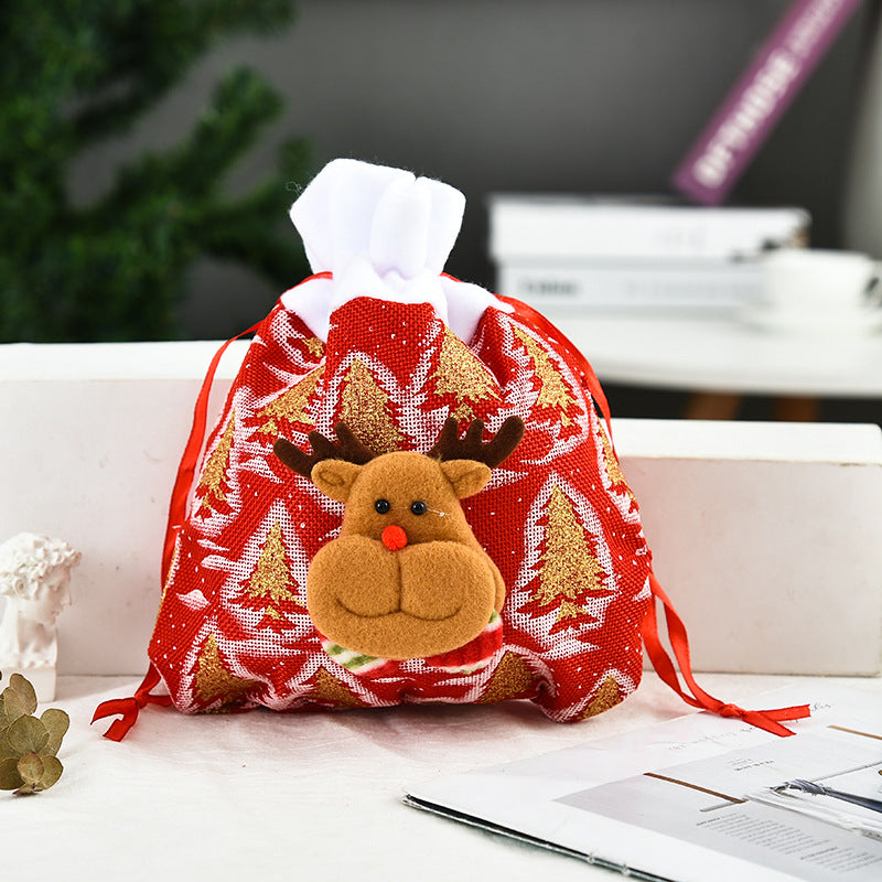Christmas tote bag gift apple decoration 3D gift printed gift bag