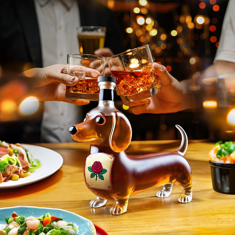 10oz Funny Middle Finger Animal Whisky Decanter Glass, Creative Duck, Turtle & Dog Bar Decor Bottle